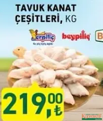 ERPİLİÇ/BEYPİLİÇ/BANVİT/ŞENPİLİÇ/BAKPİ TAVUK KANAT ÇEŞİTLERİ KG
